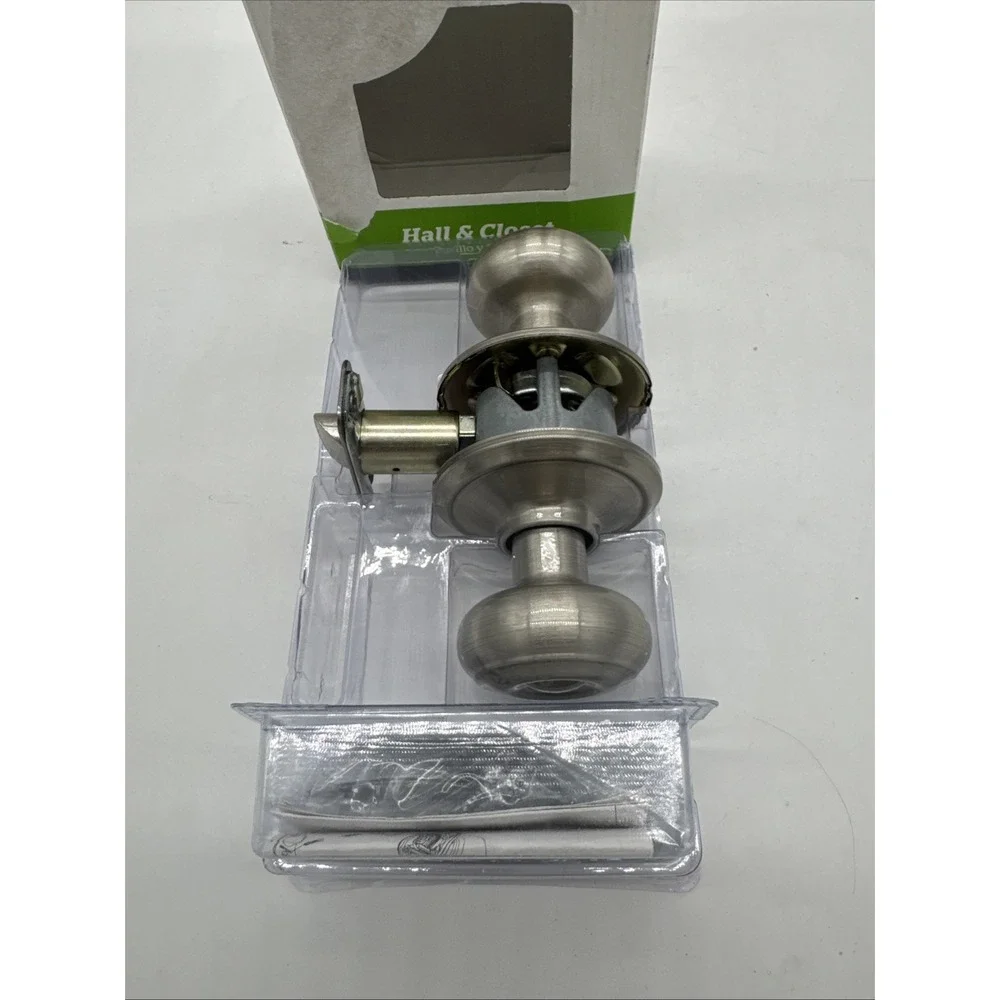 Schlage Georgian Passage Door Knob‎ Hall & Closet In Satin Nickel F10 V GEO 619